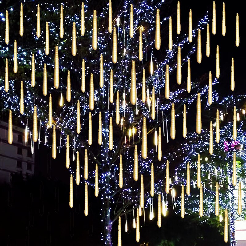 LED 유성우 스트링 라이트 축제 분위기 장식 야외 방수 램프 가든 트리 램프, 크리스마스 Navidad
